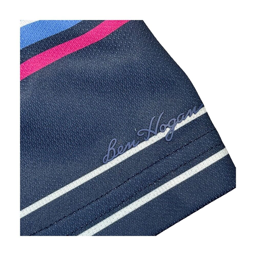 Ben Hogan Polo Shirt Men's Medium Multicolor Striped Short Sleeve Performance - Picture 2 of 7